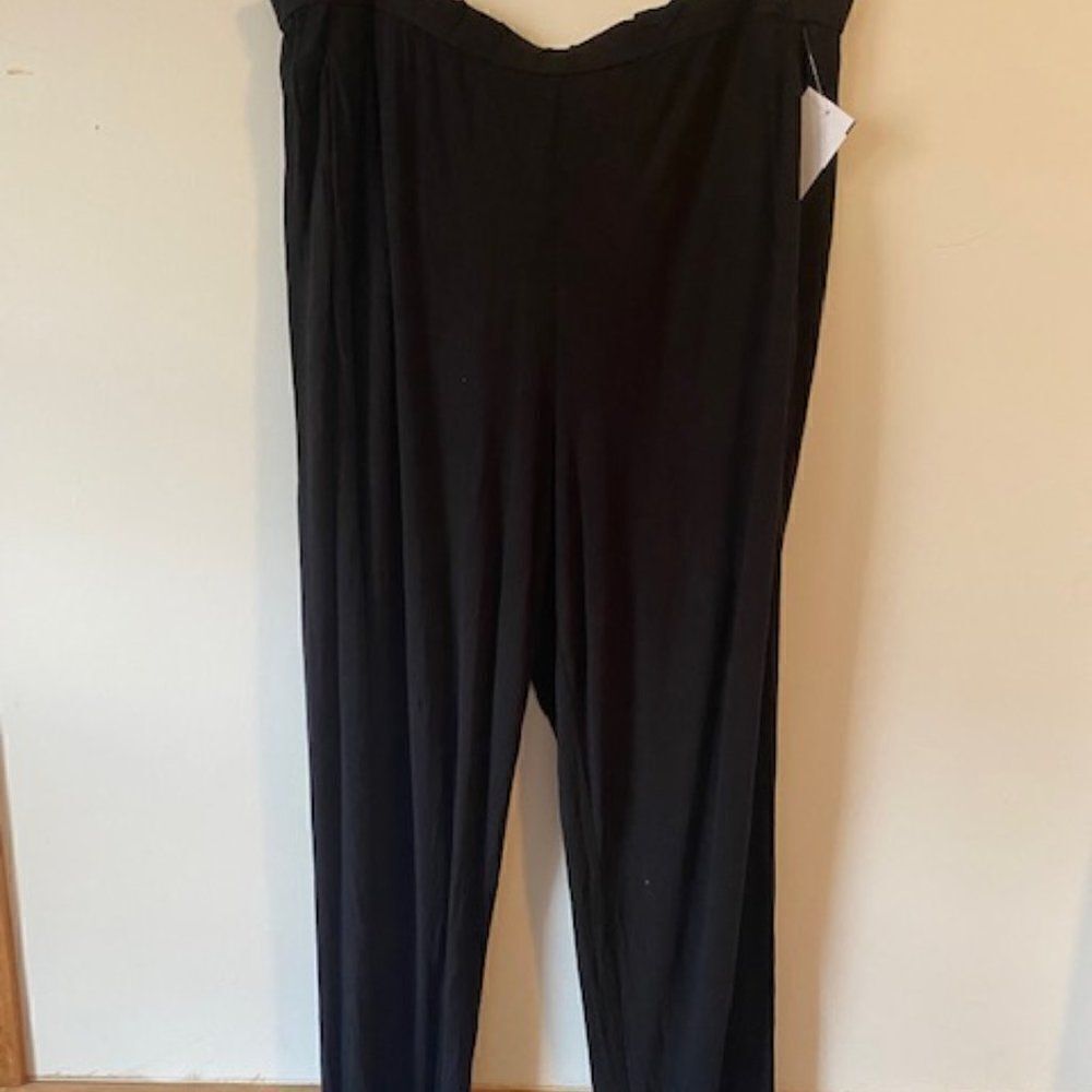 Eileen Fisher Black Straight leg Stretch pants, size XL